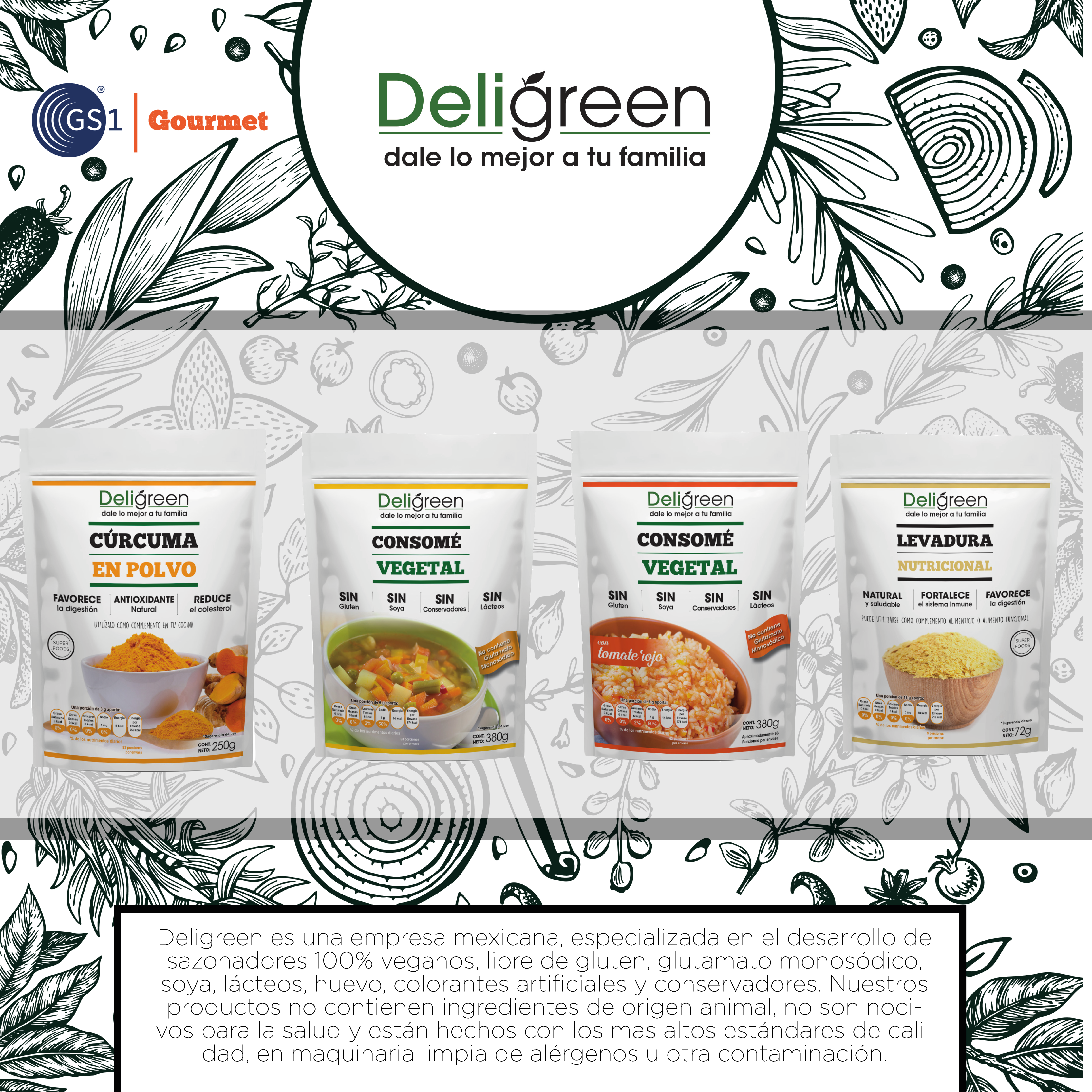 Sazonadores veganos Deligreen
