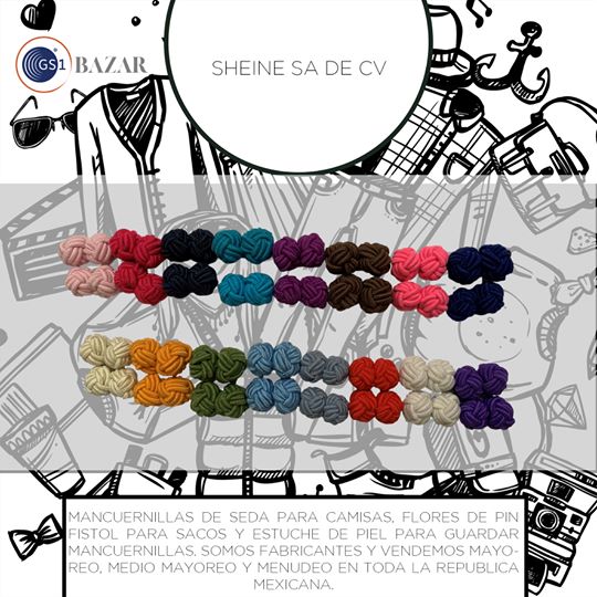 SHEINE: Mancuernillas de seda