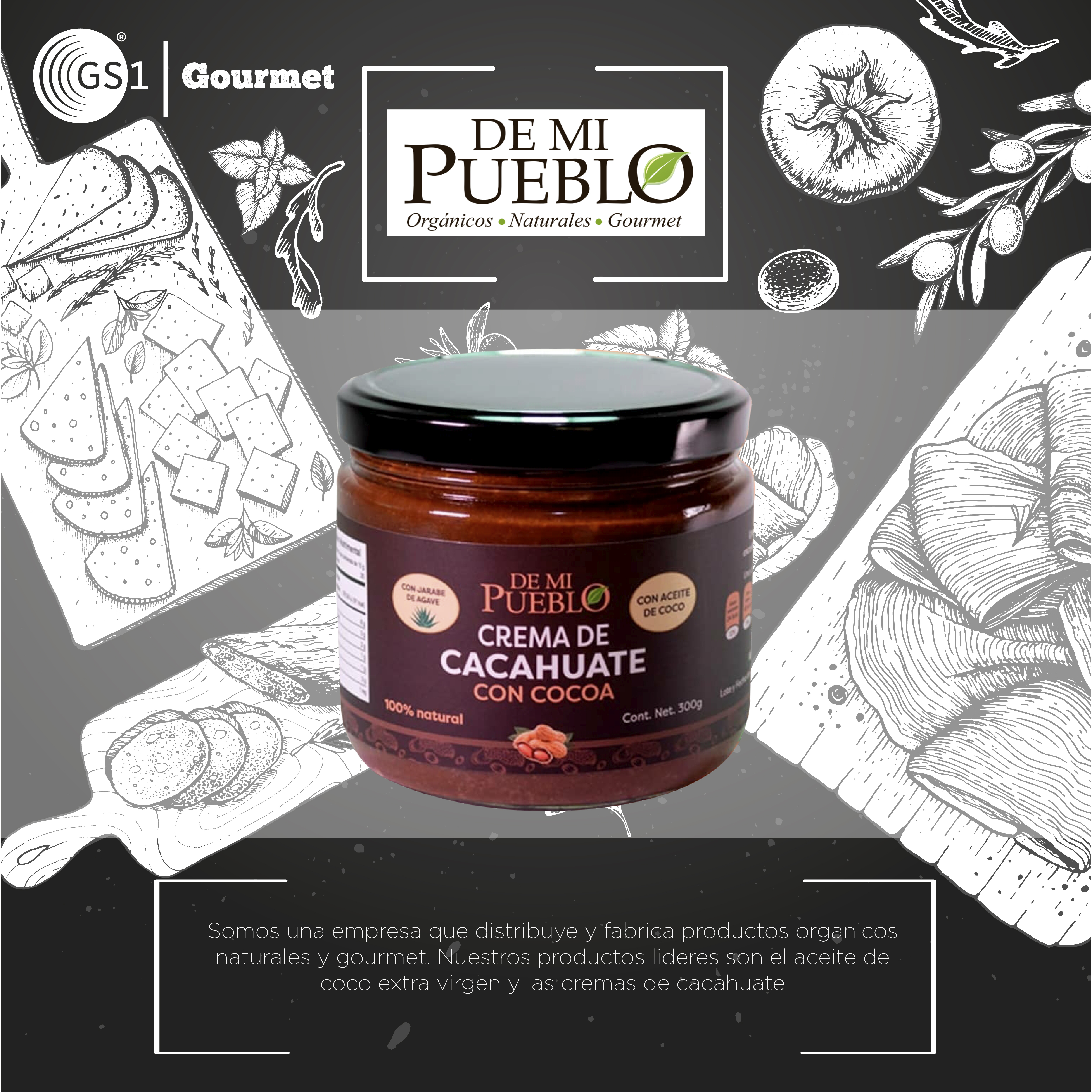Crema de cacahuate con cacao