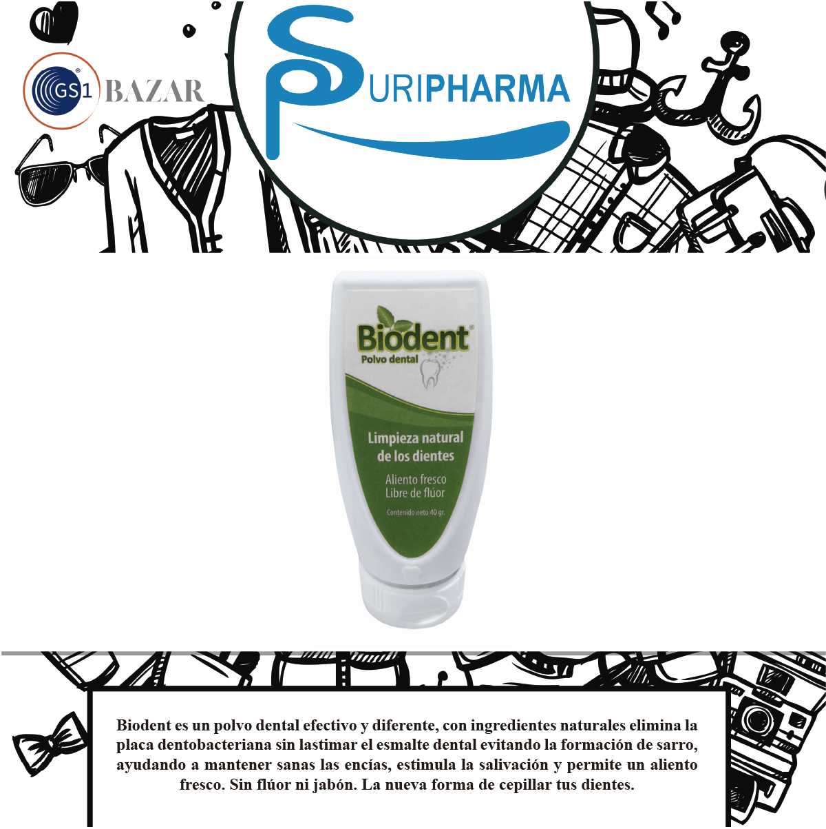 Polvo dental Biodent de Suripharma